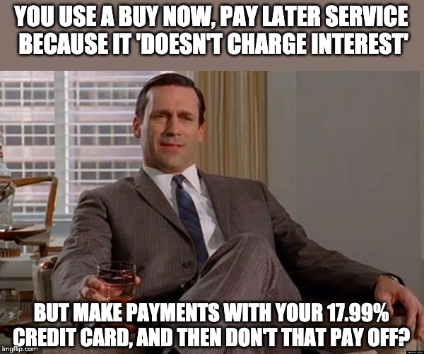 buy now pay later service meme