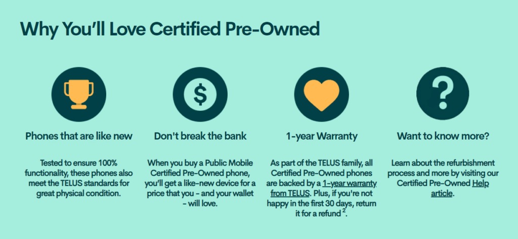 public mobile certified pre-owned phone benefits