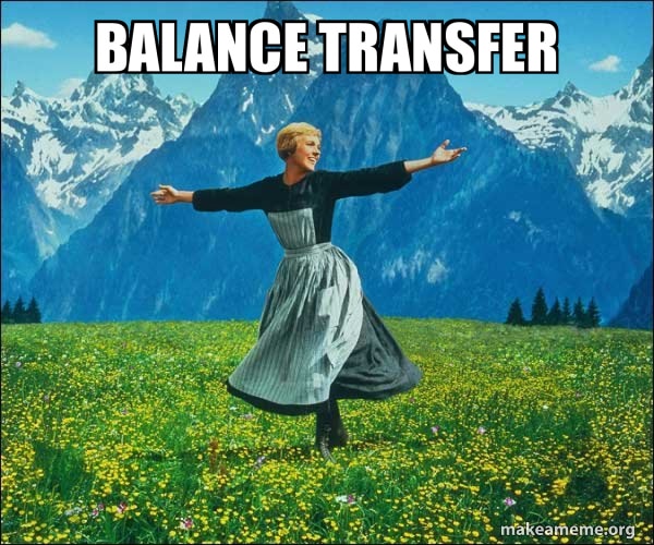 balance transfer sound of music meme