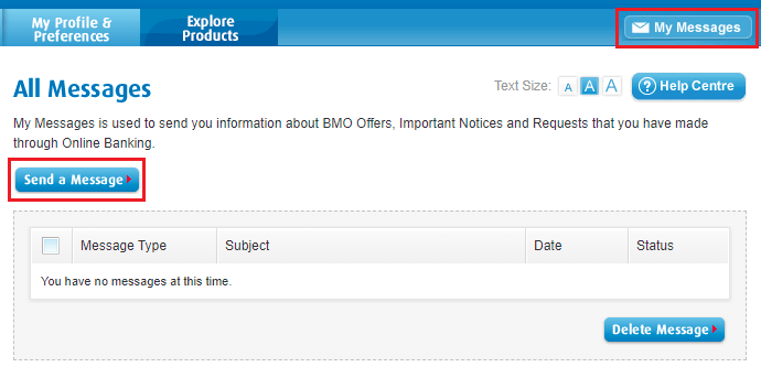 bmo cancel credit card online secure message