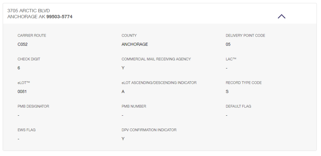 mail cache cmra status result