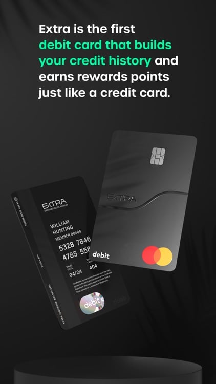 Extra credit building debit card.