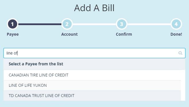 PayPower add a bill feature
