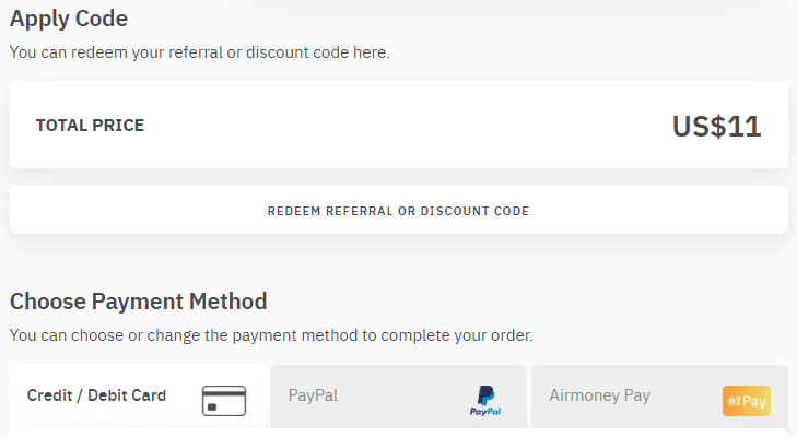 airalo esim payment methods portal