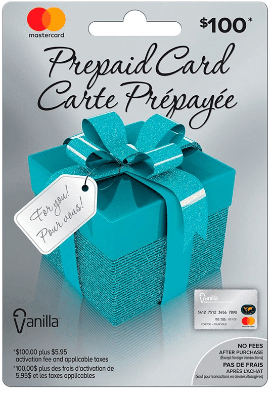 vanilla prepaid mastercard $100 value