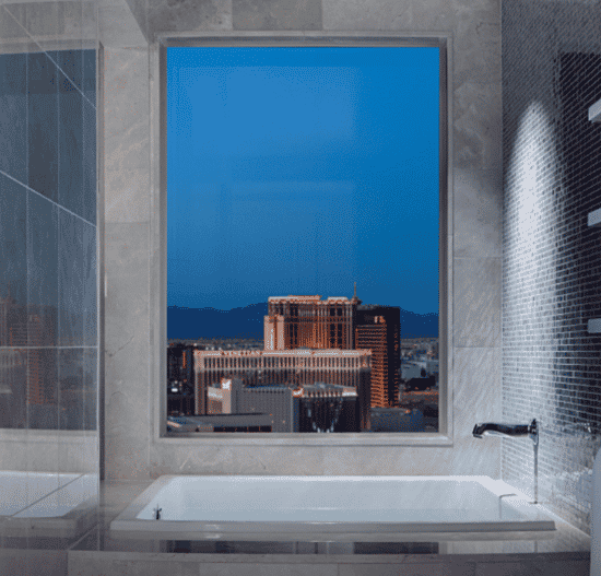 cosmopolitan las vegas terrace onebedroom suite fountain view soaking tub