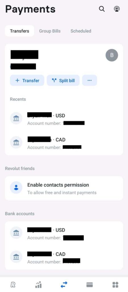 Revolut payment and transfers withdraw to bank account with no fees