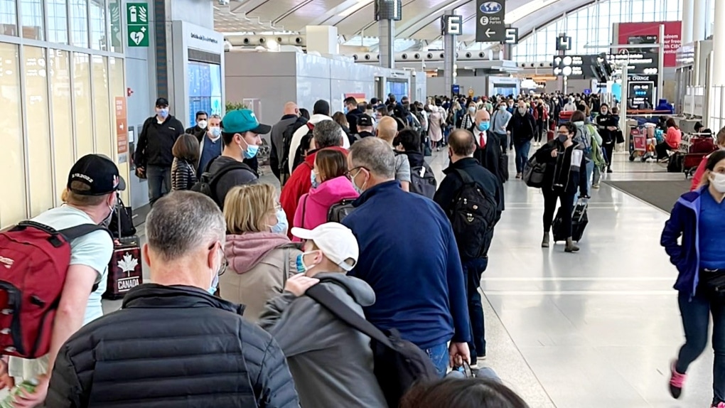 toronto pearson international airport yyz security line delays
