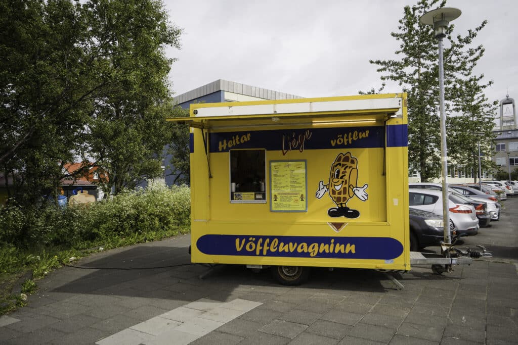 Waffle street stand in Reykjavik