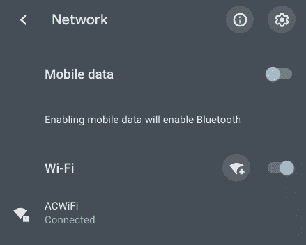 smartphone connect to air canada wifi
