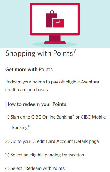 cibc shopping with points refundable hotel trick instructions