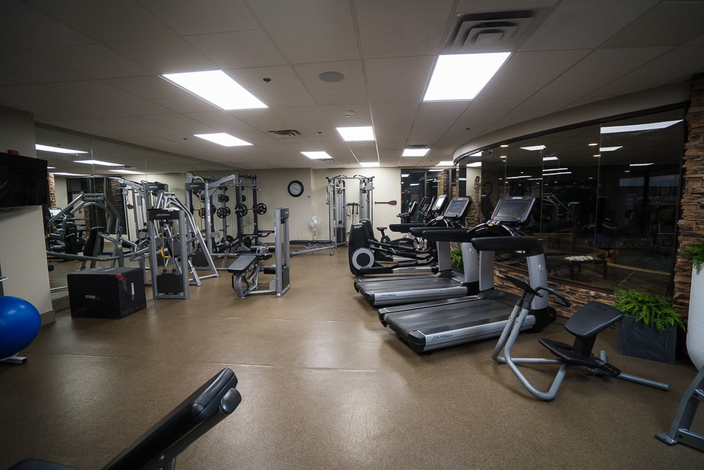 Fitness center at Kananaskis Mountain Lodge