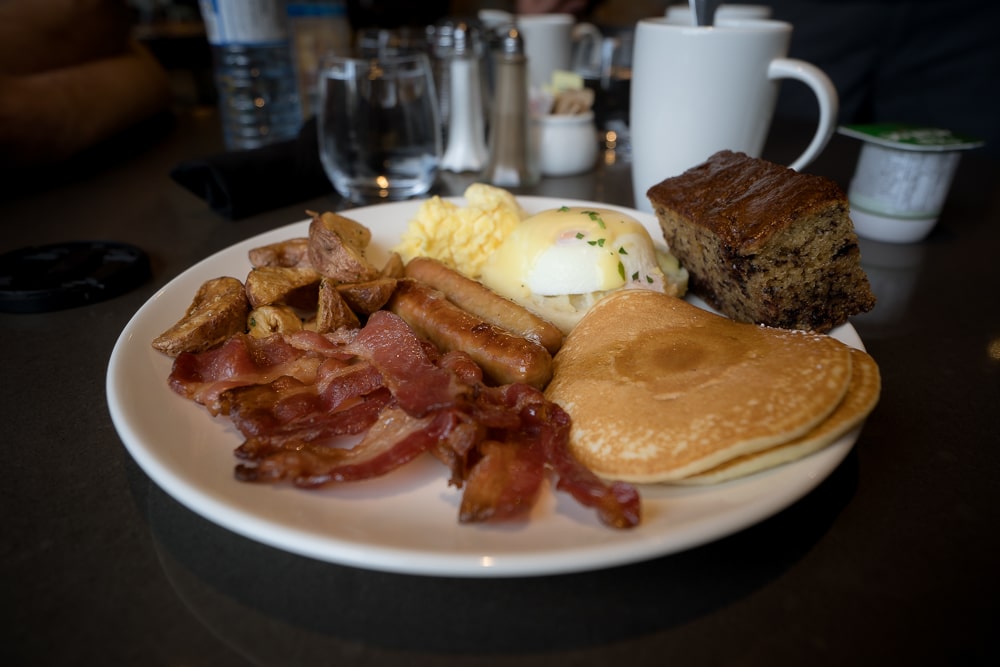 Plate of breakfast at Forte restaurant