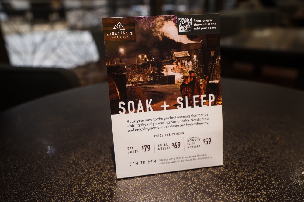 Soak + Sleep deal at Kananaskis Nordic Spa