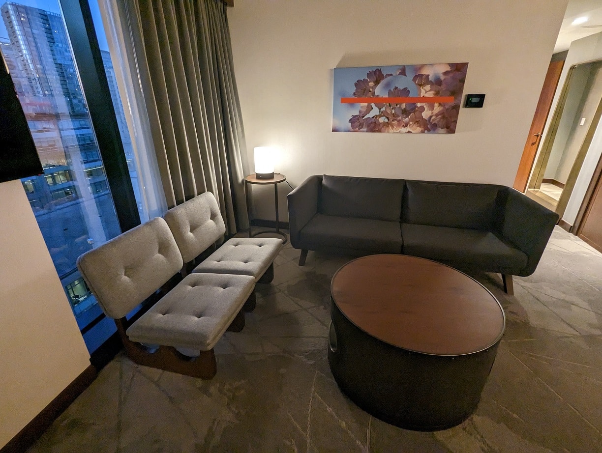the douglas hotel one bedroom suite couches