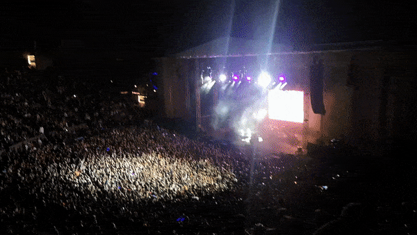 Two Friends performing at the Greek Theatre, UC Berkeley, Oakland