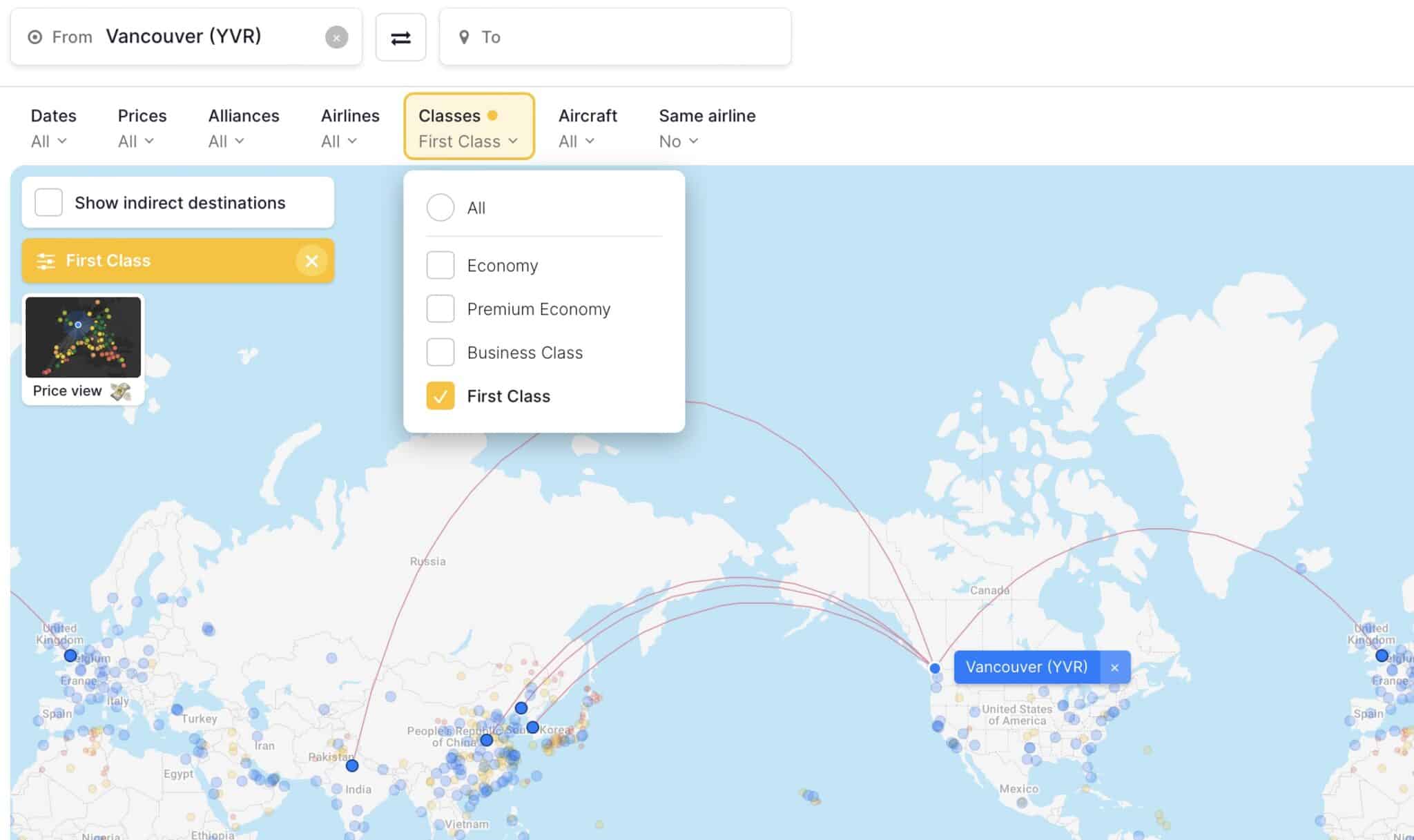 flightconnections-yvr-first-class-flight-options