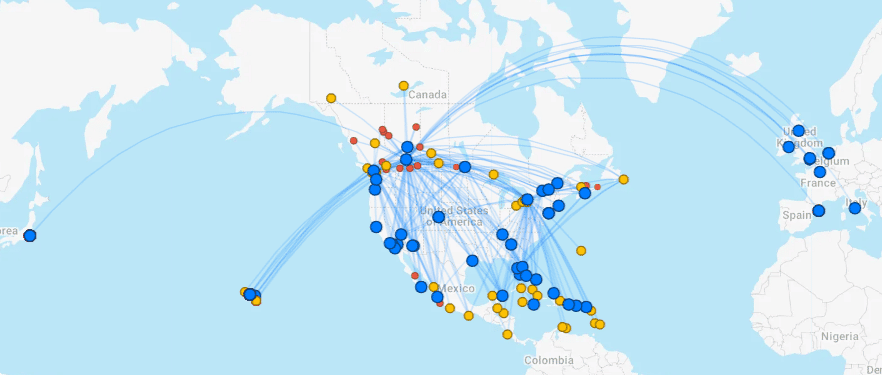 westjet flight network