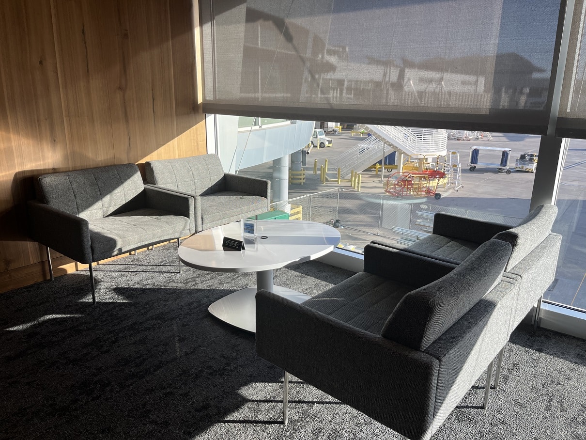 american express centurion lounge las vegas window couch seating