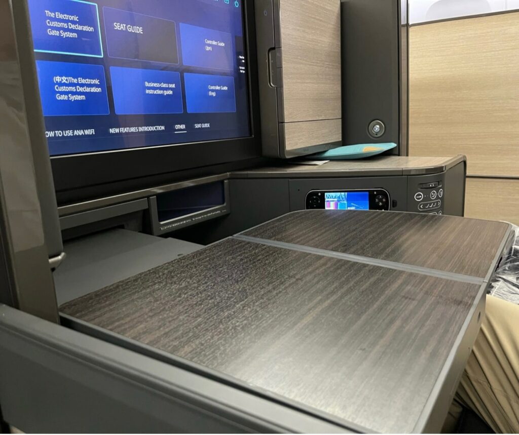 ana the room business class tray table