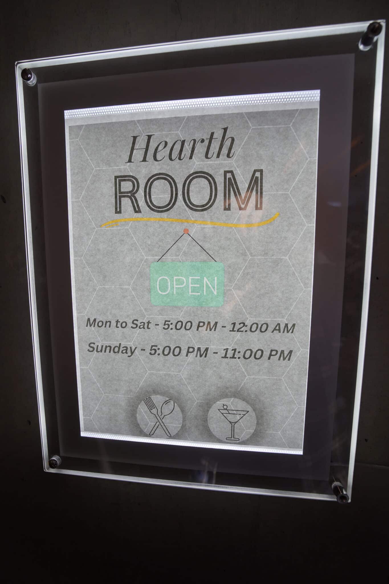 Residence Inn by Marriott Calgary Downtown hearth room sign