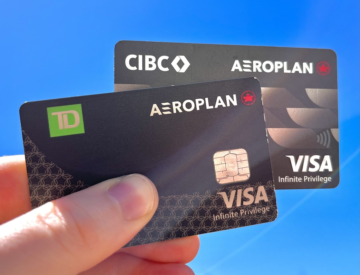 cibc and td visa infinite aeroplan privilege credit cards
