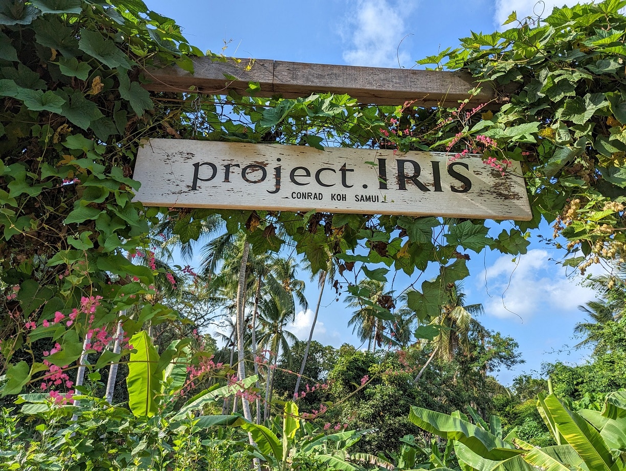conrad koh samui project iris farm sign