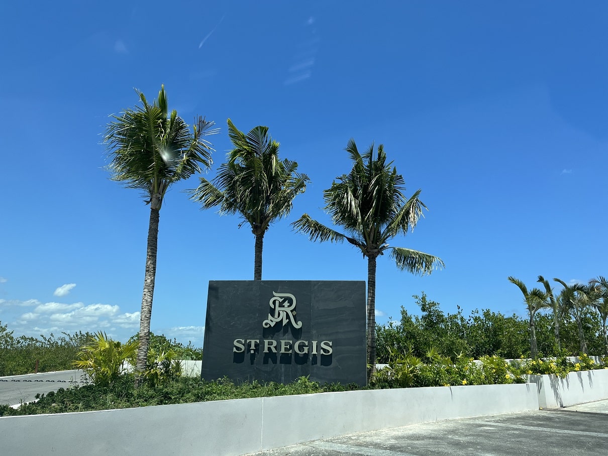 st regis kanai resort riviera maya entry sign