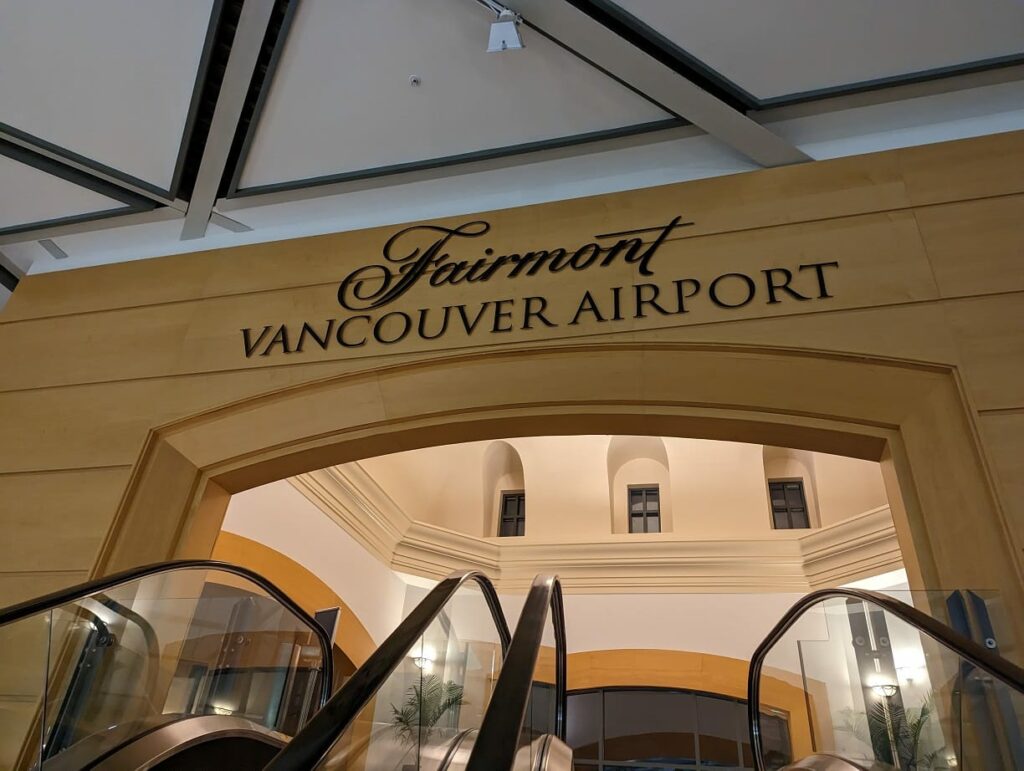 fairmont vancouver airport entryway