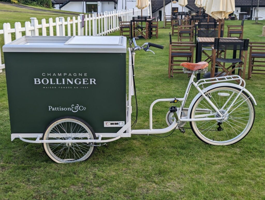 culloden estate and spa bollinger champagne garden bike