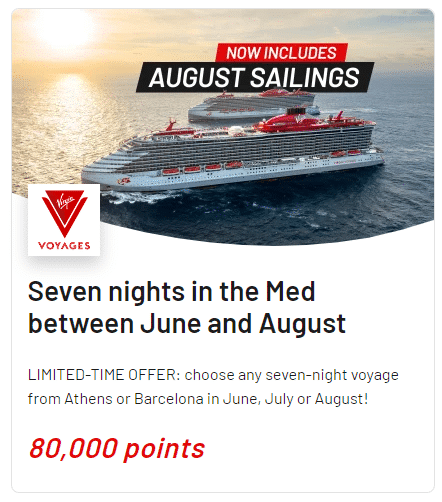 virgin voyages cruise redemption with price