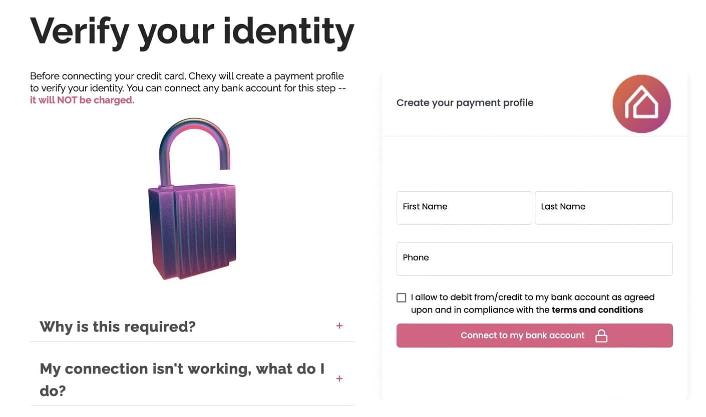 chexy verify your identity