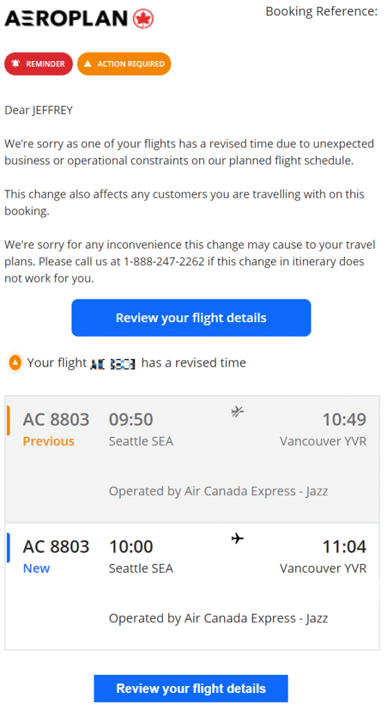 Changes to Aeroplan Flight Rewards Frugal Flyer