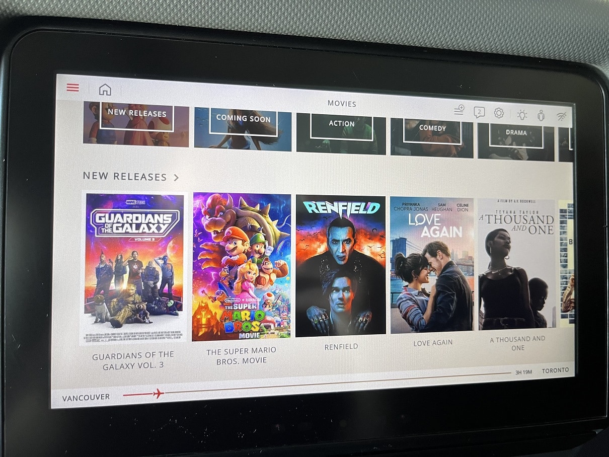 air canada premium economy movies