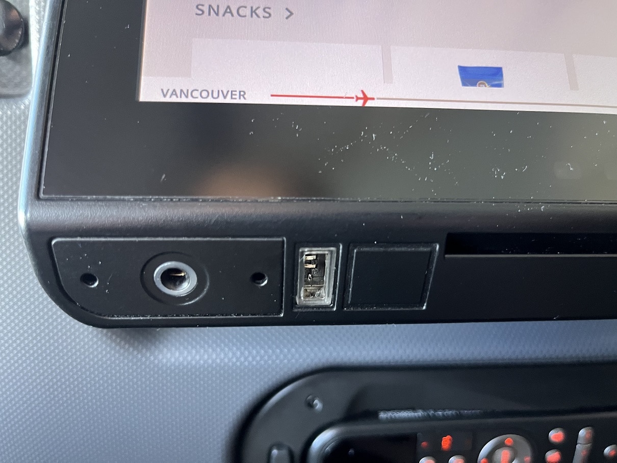 air canada premium economy usb plug