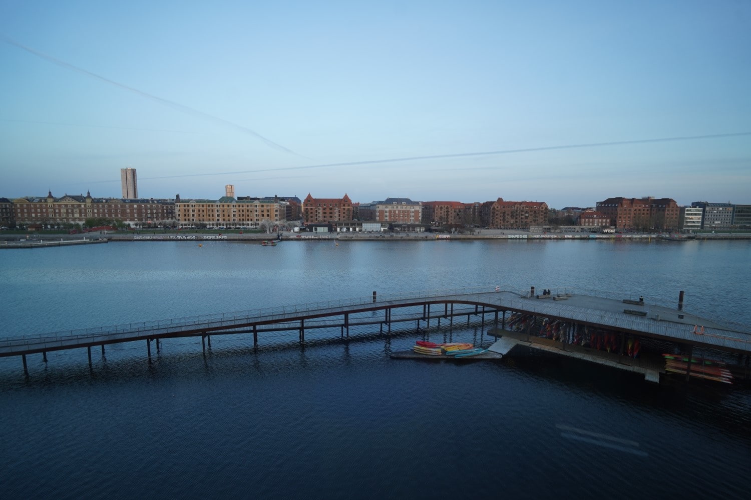 View of the water from the Copenhagen Marriott hotel.