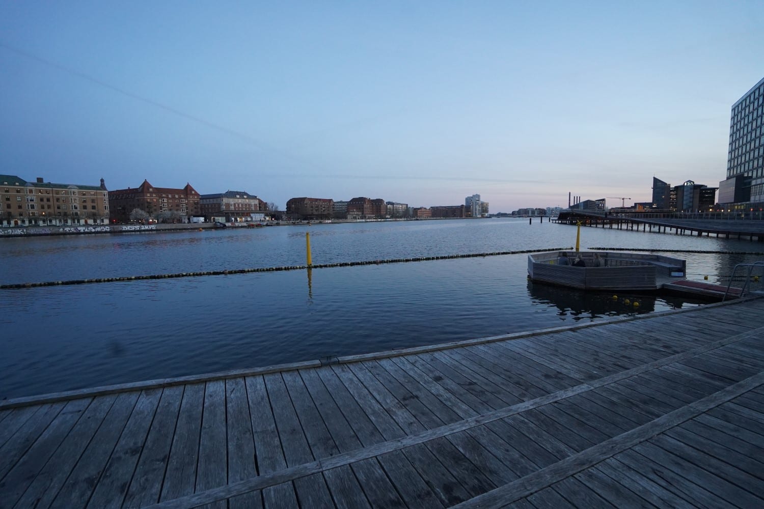 Waterfront public bath in front of the Copenhagen Marriott hotel.