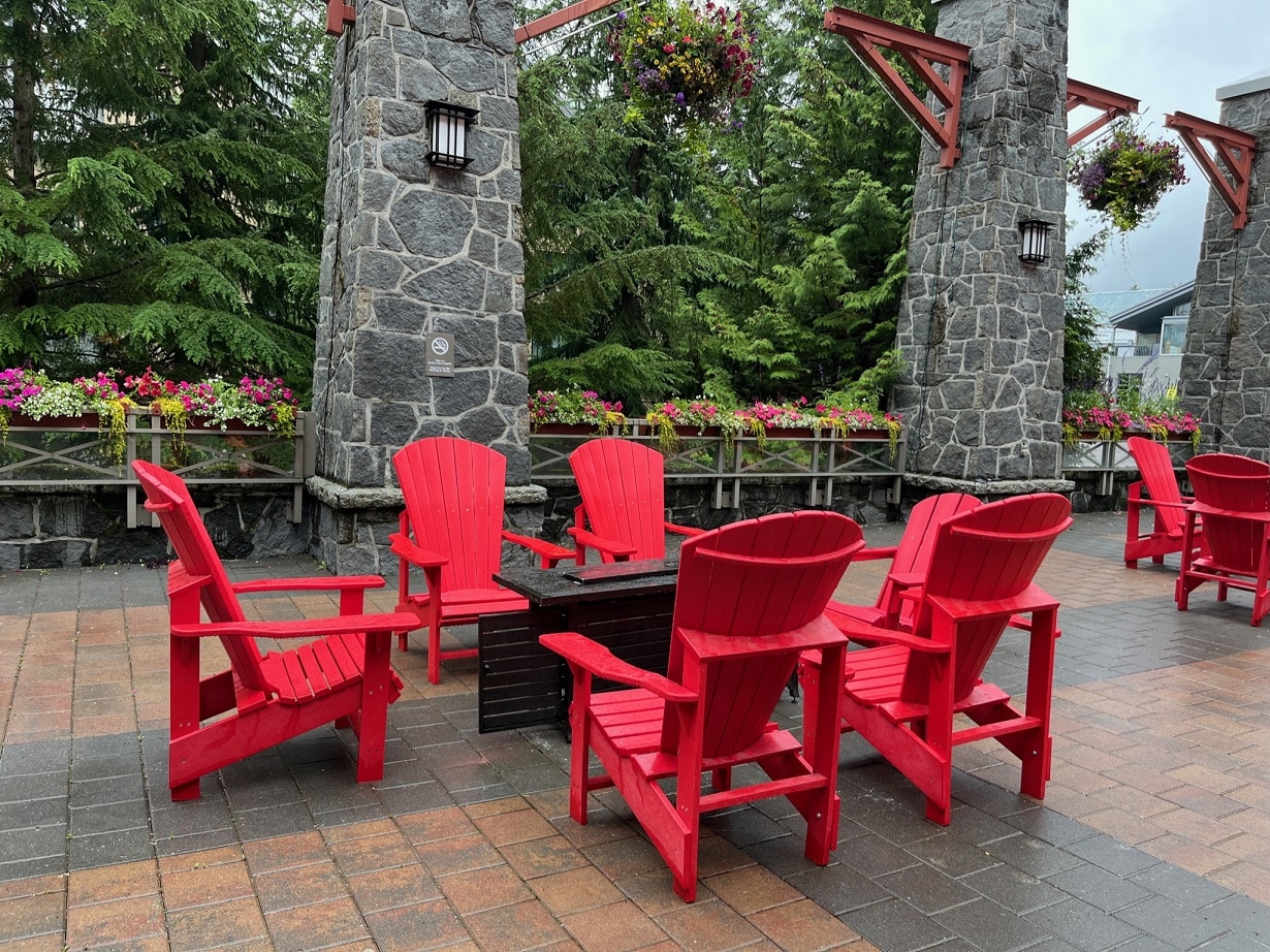 westin resort and spa whistler chairs and fire pit