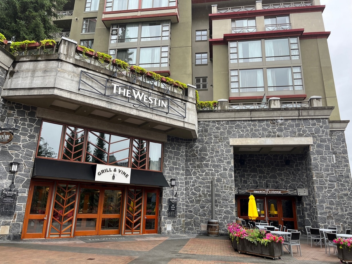 westin resort and spa whistler fire rock lounge entrance
