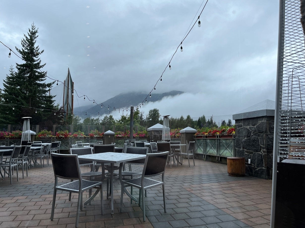 westin resort and spa whistler vine and grill outdoor seating