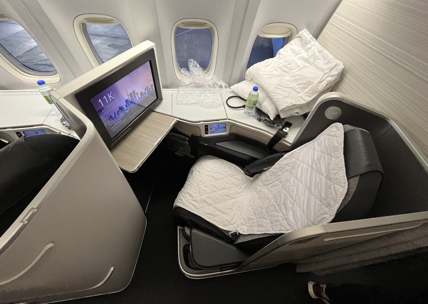 air canada signature class overhead seat view
