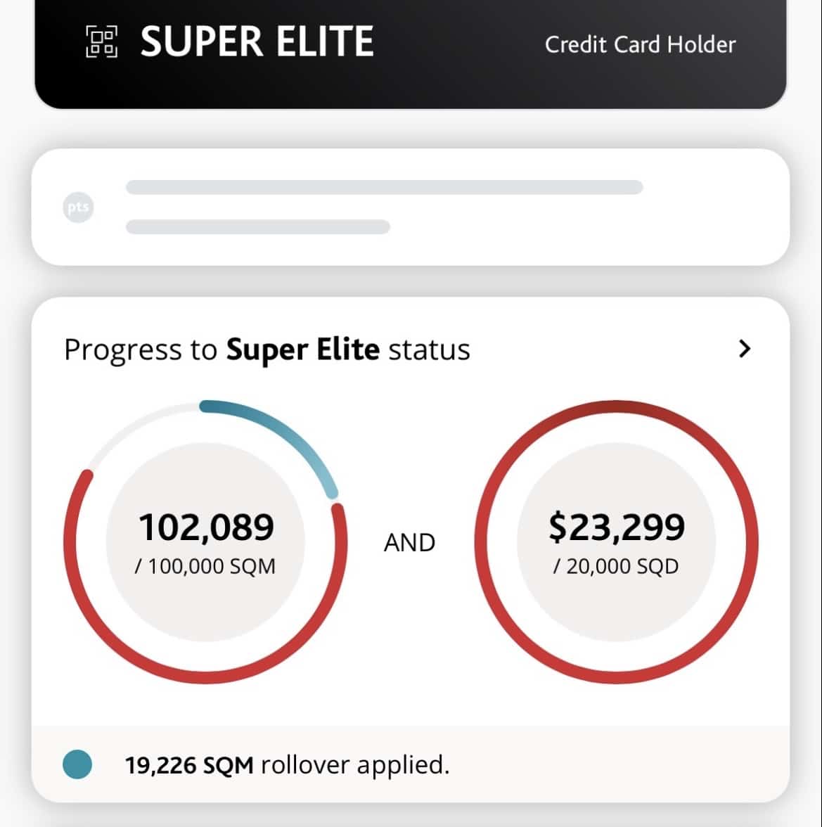 air canada super elite status in app