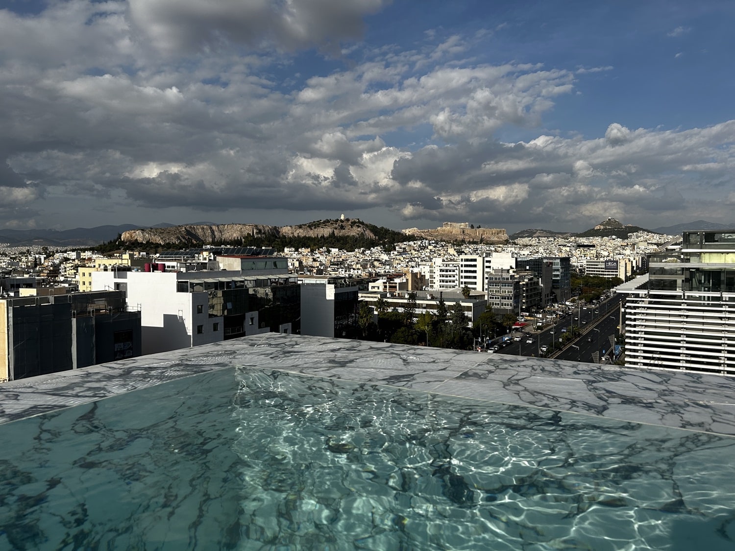grand hyatt athens view from rooftop infinity pool