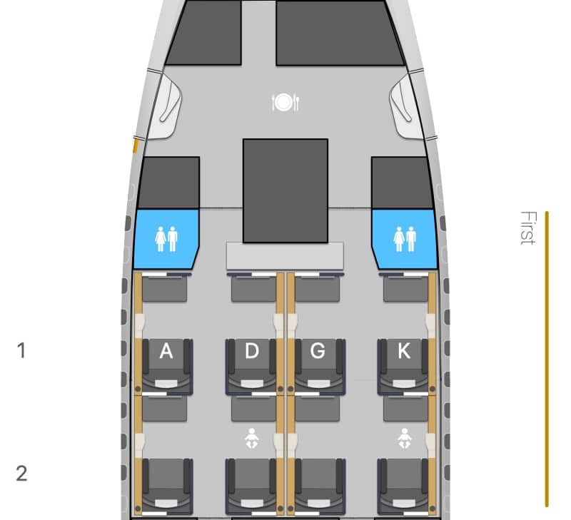 lufthansa a340 first class seat map