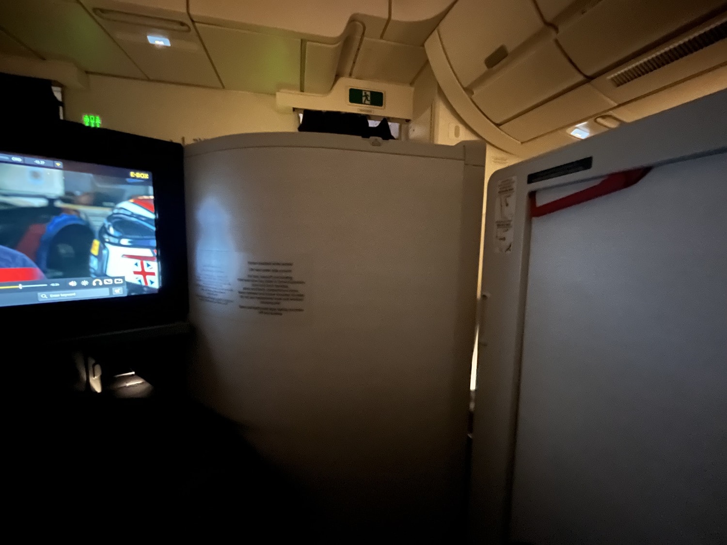 etihad airways business class a350 view from bed in suite