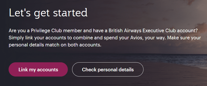 link british airways avios and qatar privilege club account