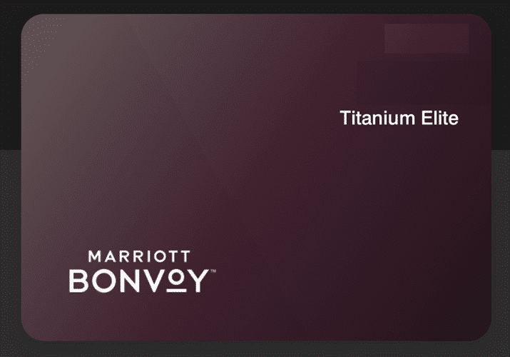 marriott bonvoy titanium elite status card