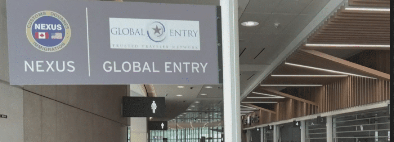 NEXUS and Global Entry signage at toronto pearson airport