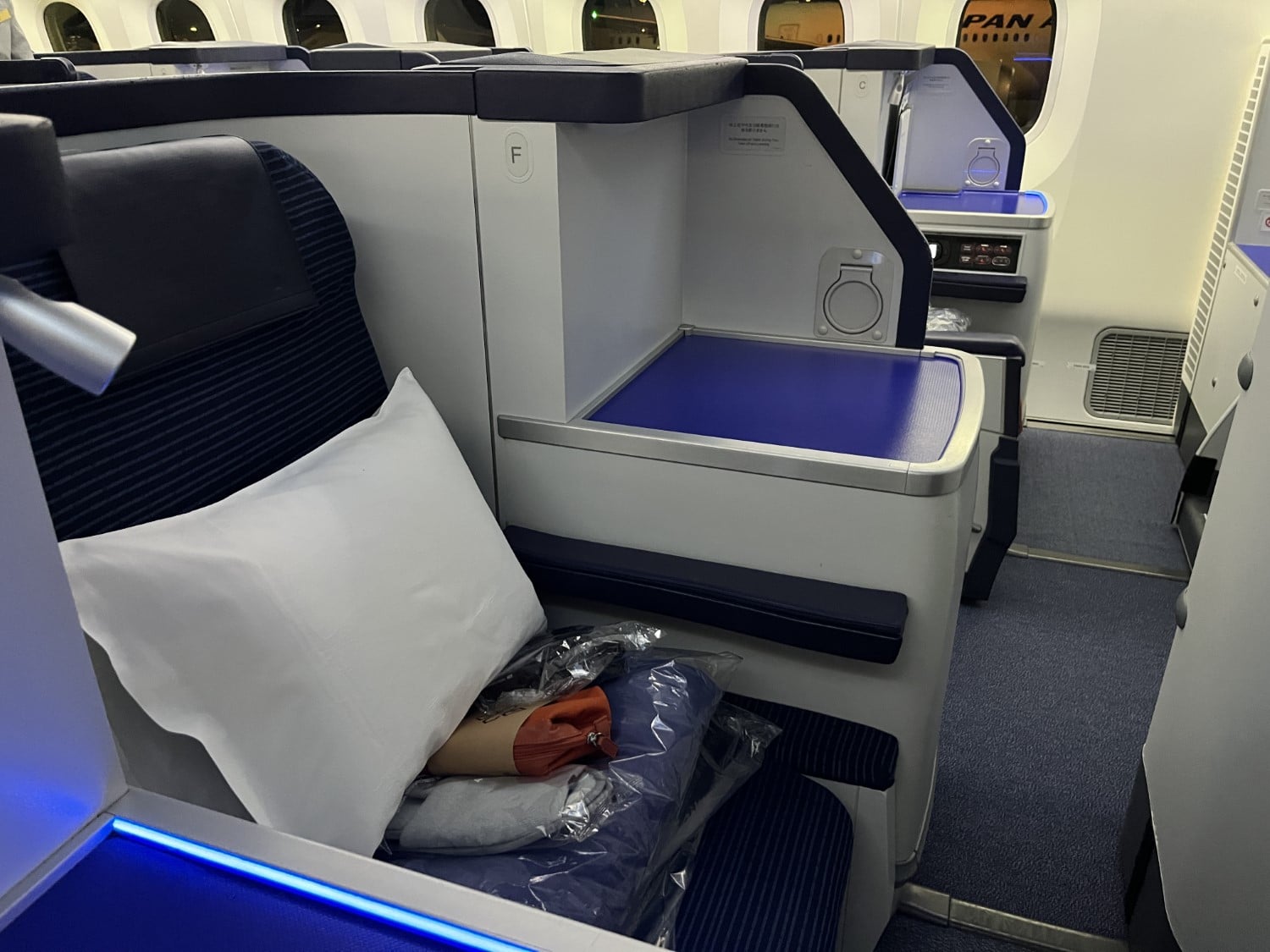 ana business class 787 throne seat overview