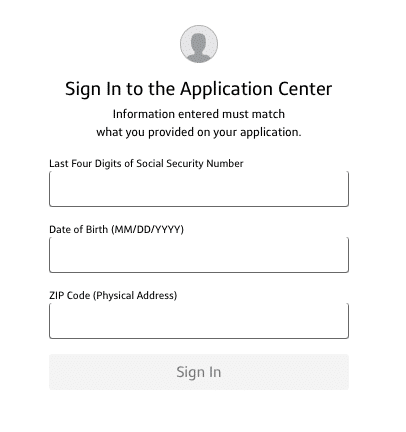 capital one card application sign into application center